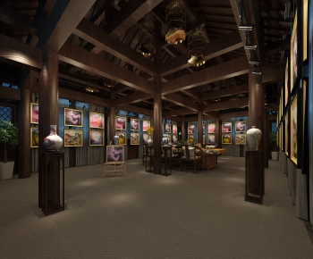 New Chinese Style Exhibition Hall-ID:747390993