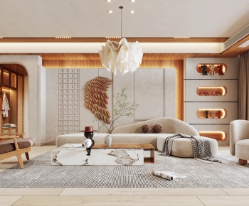Wabi-sabi Style A Living Room-ID:786479001