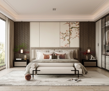 New Chinese Style Bedroom-ID:684768924