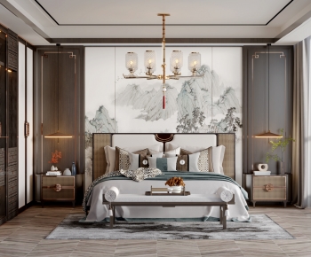New Chinese Style Bedroom-ID:146771917
