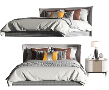 Modern Double Bed-ID:548048029