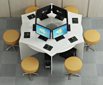 Modern Computer Desk And Chair-ID:167126898