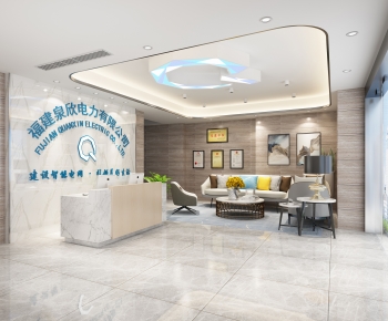 Modern Office Reception Desk-ID:392615088