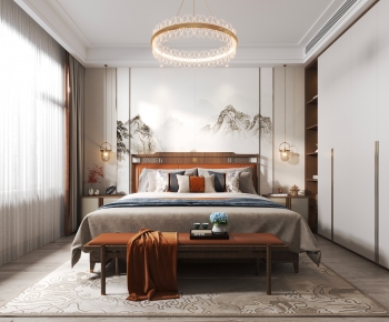 New Chinese Style Bedroom-ID:925343994