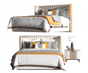 Modern Double Bed-ID:938421965