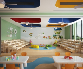 现代幼儿园教室活动室-ID:624057052