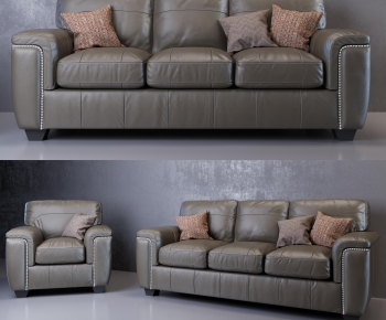 Modern Three-seat Sofa-ID:814923057