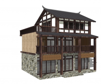 New Chinese Style Villa Appearance-ID:833775048