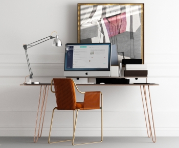 Modern Computer Desk And Chair-ID:794506078