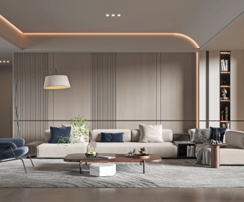 Modern Wabi-sabi Style A Living Room-ID:167032006