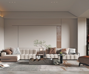 Modern Wabi-sabi Style A Living Room-ID:850560909