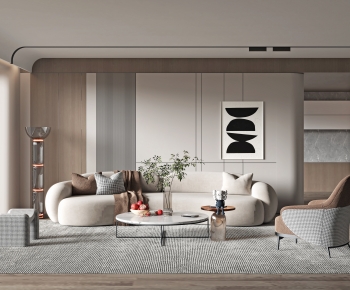 Modern Wabi-sabi Style A Living Room-ID:481538067