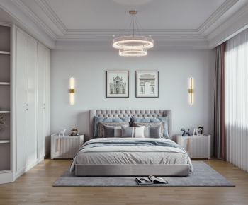 Simple European Style Bedroom-ID:990051983