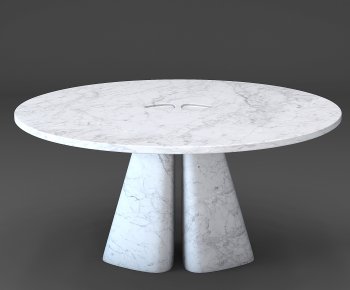 现代圆形大理石餐桌-ID:134653097