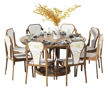 New Chinese Style Dining Table And Chairs-ID:366656064