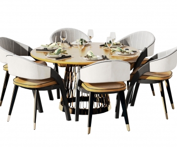 New Chinese Style Dining Table And Chairs-ID:429217109