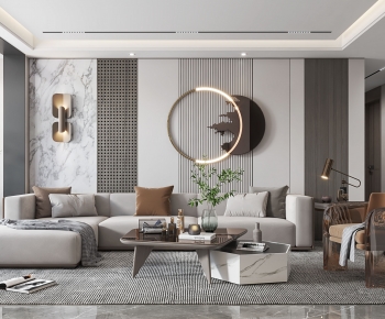 Modern A Living Room-ID:671837098