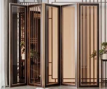 New Chinese Style Glass Screen Partition-ID:994895947