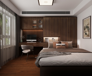 New Chinese Style Bedroom-ID:341556072