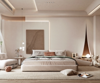Wabi-sabi Style Bedroom-ID:610440028