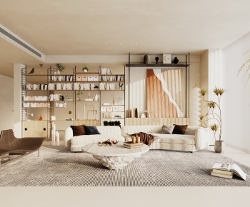 Wabi-sabi Style A Living Room-ID:494627953