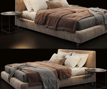 Modern Double Bed-ID:851695068