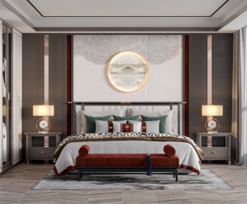 New Chinese Style Bedroom-ID:490762008