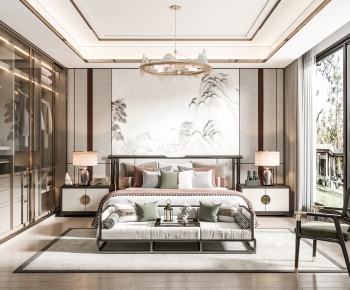 New Chinese Style Bedroom-ID:452394012