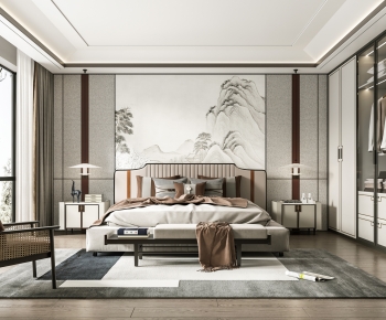 New Chinese Style Bedroom-ID:586878063