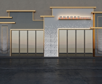 New Chinese Style Facade Element-ID:497376924