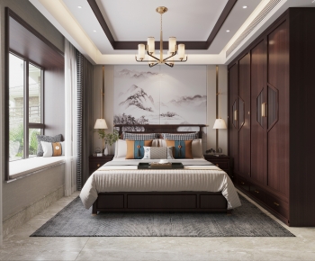 New Chinese Style Bedroom-ID:157217036
