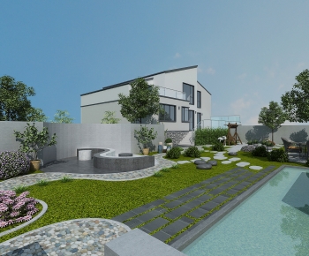 Modern Courtyard/landscape-ID:497534044