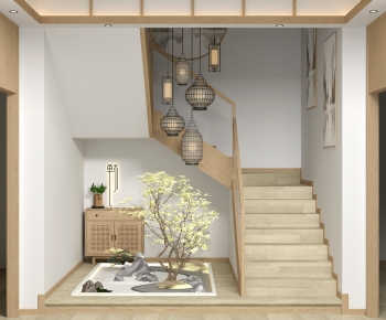 New Chinese Style Stairwell-ID:221040273