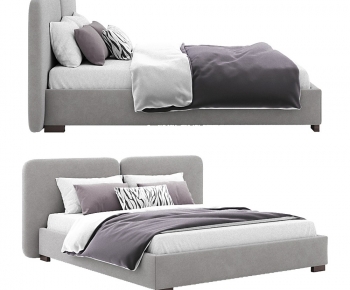 Modern Double Bed-ID:689070941
