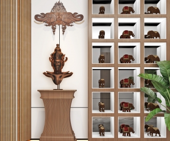 Southeast Asian Style Decorative Cabinet-ID:462867981