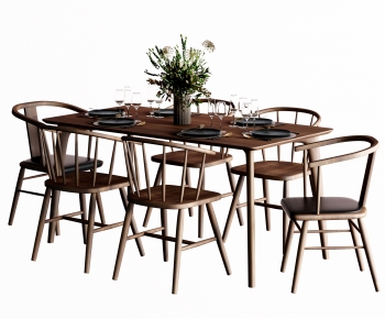 Nordic Style Dining Table And Chairs-ID:709567072