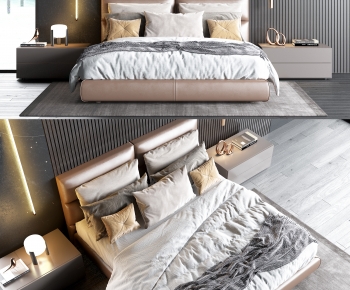 Modern Double Bed-ID:287455082