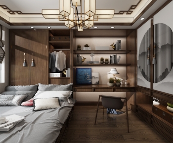 New Chinese Style Bedroom-ID:373564963
