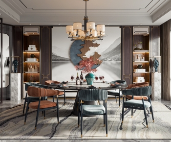New Chinese Style Dining Room-ID:687599909