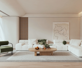 Wabi-sabi Style A Living Room-ID:282520065
