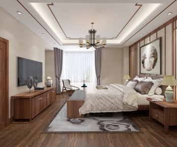 New Chinese Style Bedroom-ID:626168018
