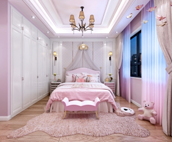 Simple European Style Girl's Room Daughter's Room-ID:697949892