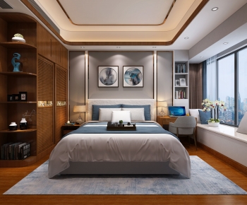 New Chinese Style Bedroom-ID:973123077