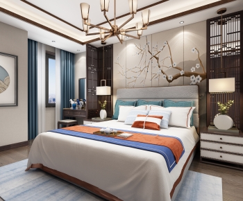 New Chinese Style Bedroom-ID:260520048