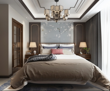 New Chinese Style Bedroom-ID:631567969