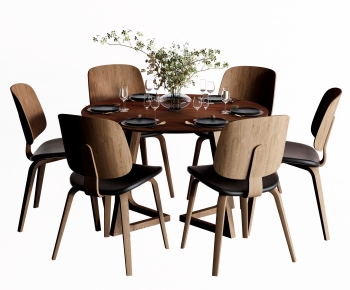 Nordic Style Dining Table And Chairs-ID:462450989