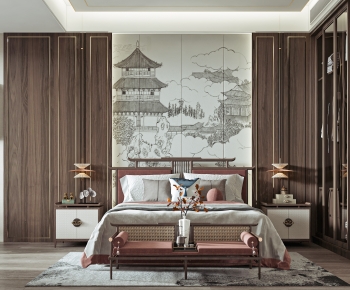 New Chinese Style Bedroom-ID:231719022