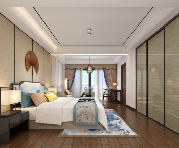 New Chinese Style Bedroom-ID:686450966