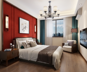 New Chinese Style Bedroom-ID:934679994