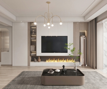 Modern A Living Room-ID:611927036